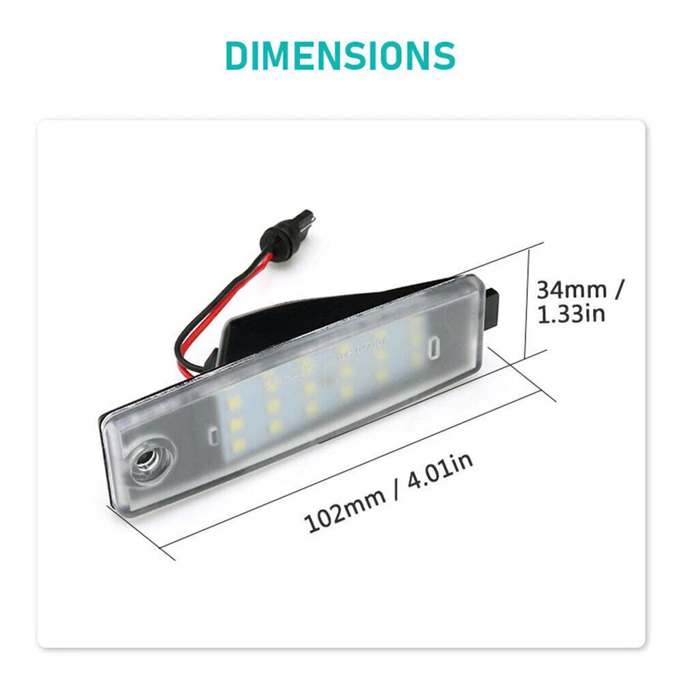 2 Piezas Para SCION xB 2003-06 Blanco LED Número Placa Luz Lámpara Trasera Bombilla Foto 4 de 4