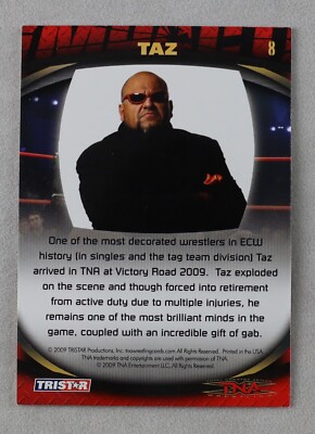 Tazz TNA Pro Wrestling Trading Card WWF Tristar Wrestler Action