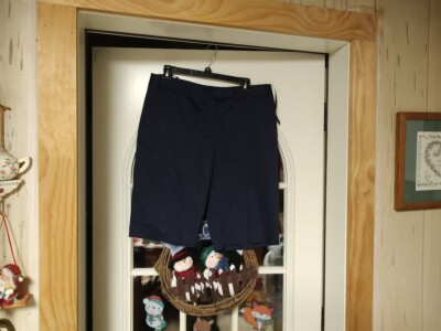 NWT Jones New York Stretch Navy Blue Bermuda Shorts Size Women's 8 | eBay