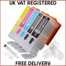 550XL & 551XL Refillable Cartridges For Canon iX6850 iP7250 iP8750 LOT non-oem