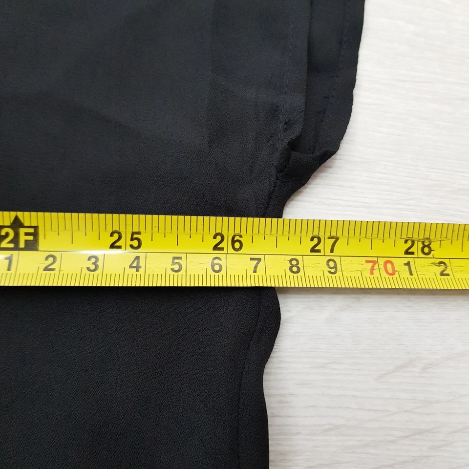 SHEIN CURVE Summer Top Blouse Size 20 Black Short Cap Sleeve Casual Holiday - Image 3 of 4