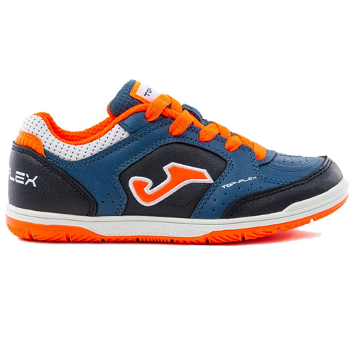 SCARPE DA CALCETTO INDOOR DA BAMBINO JOMA TOP FLEX JR 905 NAVY ORANGE  calcio a 5 | eBay