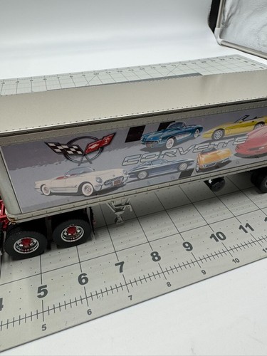 Franklin Mint Mack Corvette Tractor Trailer 1:43 Die Cast Model Semi Truck Red - Picture 3 of 11