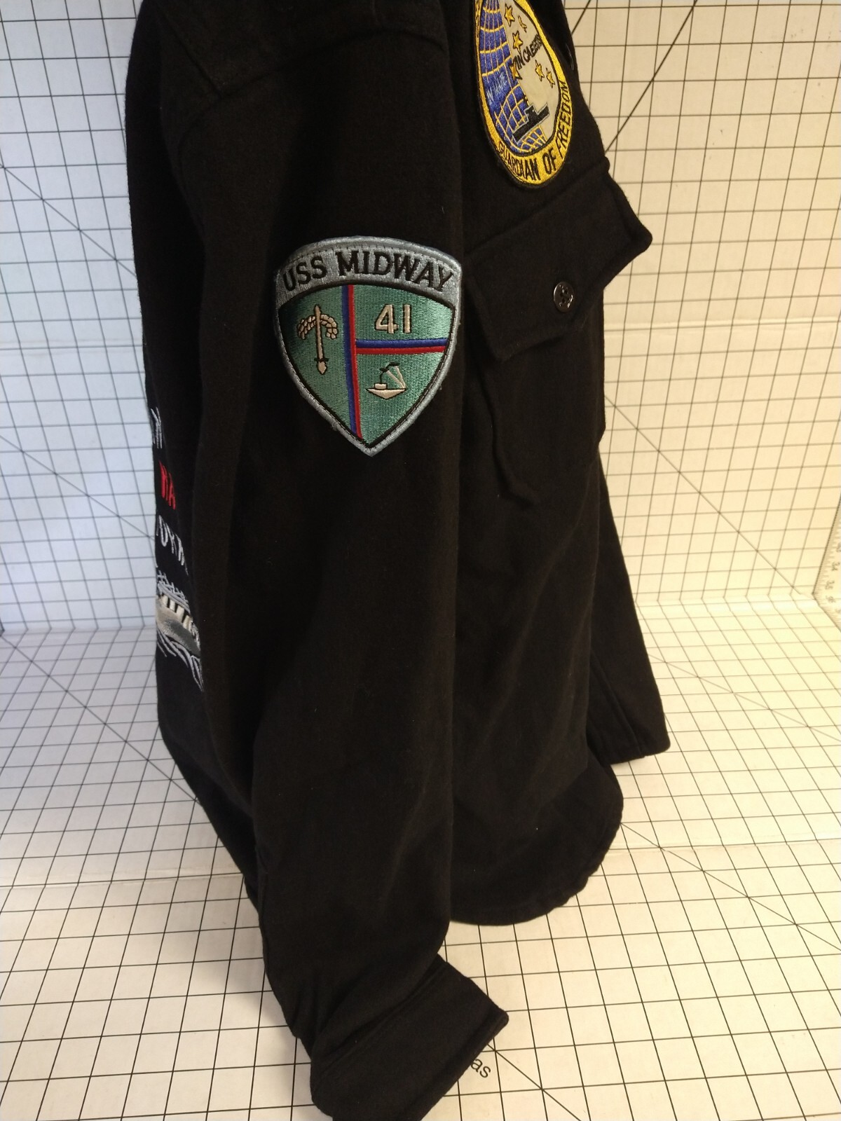 Vintage SCHOTT Wool Patch Button Jacket Intermedi… - image 7