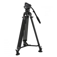 2-Stage Aluminum 75mm Fluid Head Tripod Kit, 13.2 lbs Payload (E-Image)