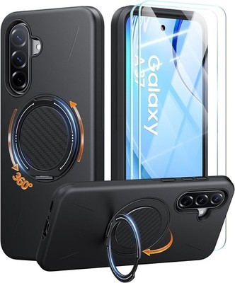 For Samsung Galaxy A37/A36 5G Case w/  2x Screen Protector,Ring Holder Kickstand