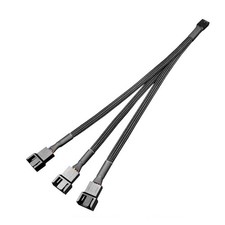 27cm Female-to-Male 4 Pin 1 to 3 Way Cooling Fan Water Cooling PWM Fan Adapter
