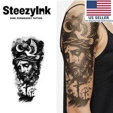SteezyInk temporary tattoo Divine Sacrifice last upto 2 weeks 5.5 x 9 inch
