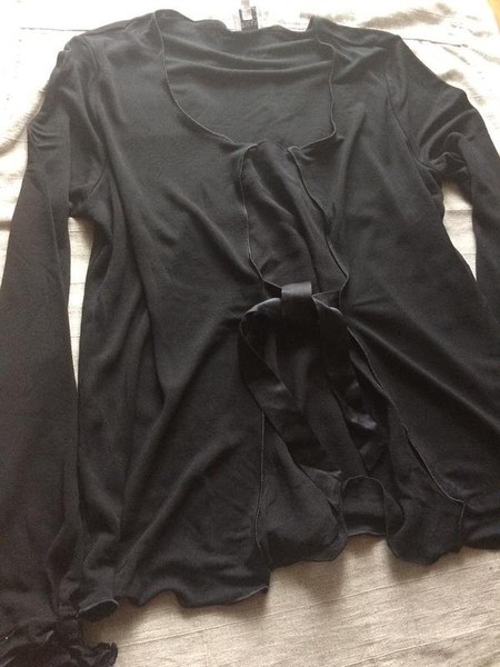 Women Giorgio Armani Shirt Black Viscose 40