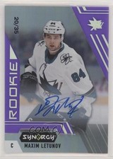 2020-21 Upper Deck Synergy Rookie Auto Purple 20/35 Maxim Letunov #91 Auto 04f2
