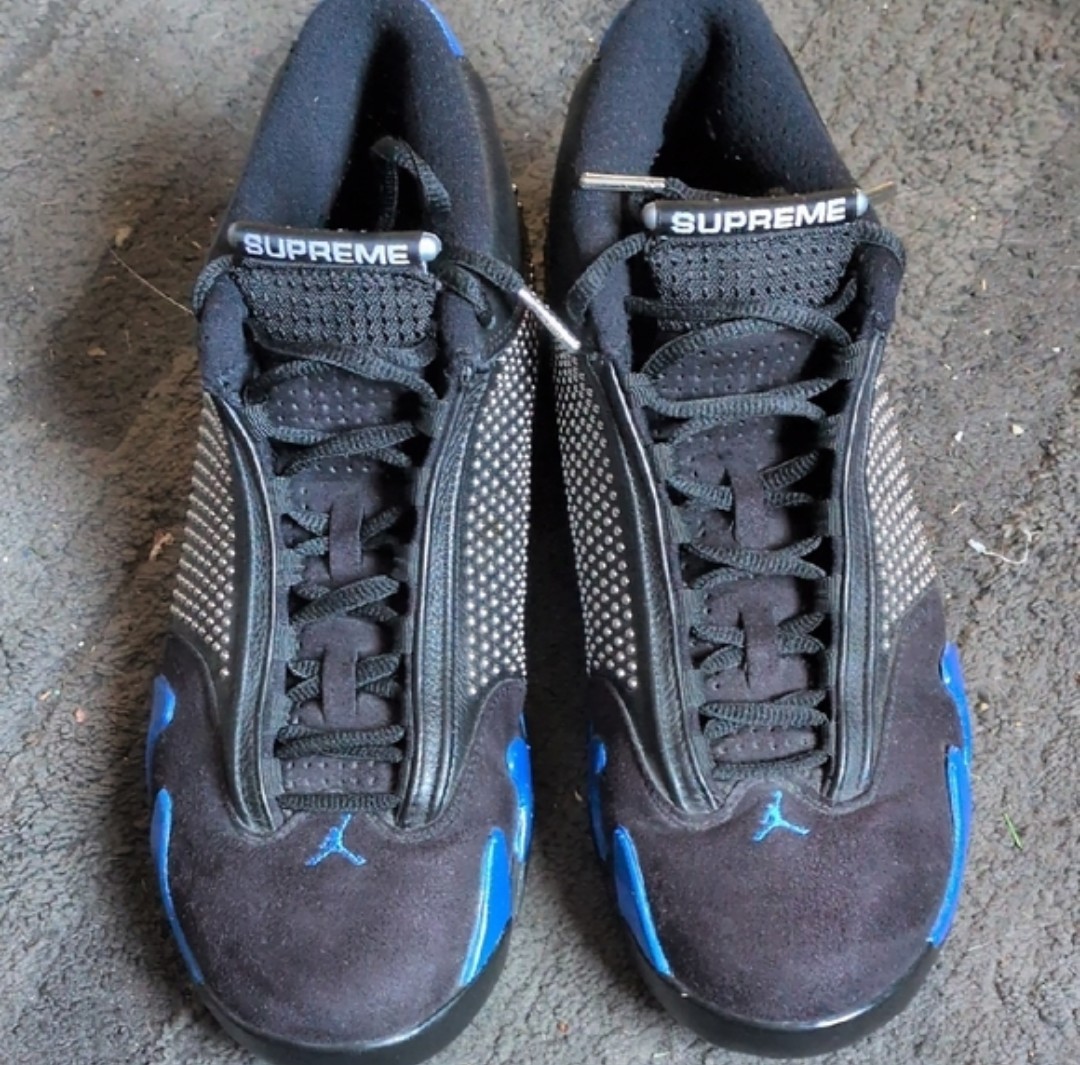 Black Blue Supreme Jordan Retro 14 SZ:10 | eBay