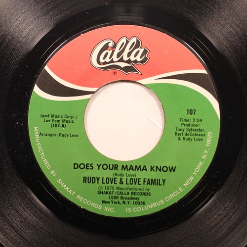 Soul Nm! 45 Rudy Love & Love Family - Does Your Mama Know / Housewife Blues On S