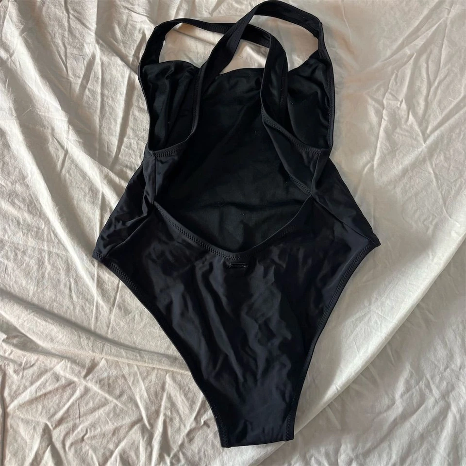 Traje de baño Volcom KCCO negro de una pieza para mujer talla 6 espalda deportiva Foto 4 de 4