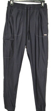 Cherokee Form Scrubs Pants Womens S Tapered Leg Drawstring Pewter Gray CK095