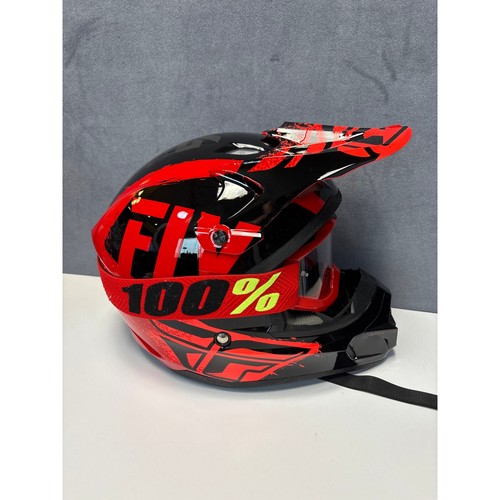 Fly Racing Kinetic Burnish Helmet + 100% Goggles Included. Size Lg ***Like New 