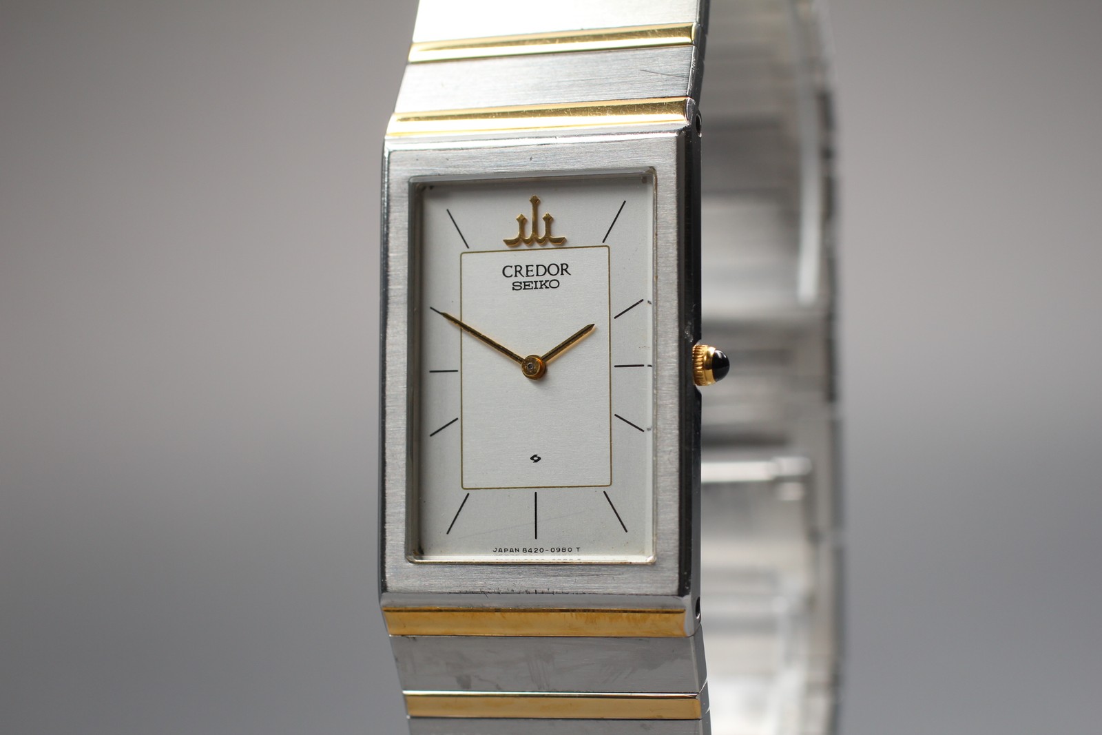 [Near MINT]  Vintage Seiko CREDOR 8420-6400 22K SGP Men's Qz Watch From JAPAN