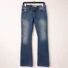 BKE Sabrina Jeans Womens Sz 30x35.5 Act 30x34 Blue Boot Cut Low Rise Y2K