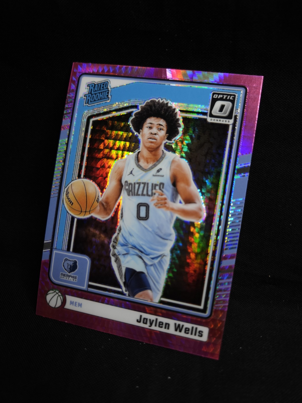 2024-25 Donruss Optic - Rated Rookie #252 Jaylen Wells (RC) Pink Hyper Prizm