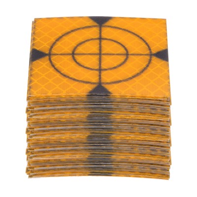 80pcs Survey Reflector Sheets 50mm Self-adhesive Survey Target Mark, Yellow