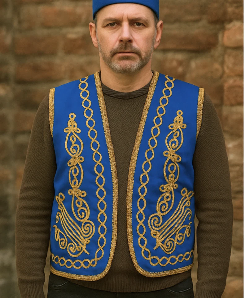 Blue Turkish Waistcoat, Perfect for Costumes, Parties, Cultural Events! - Image 2 of 4