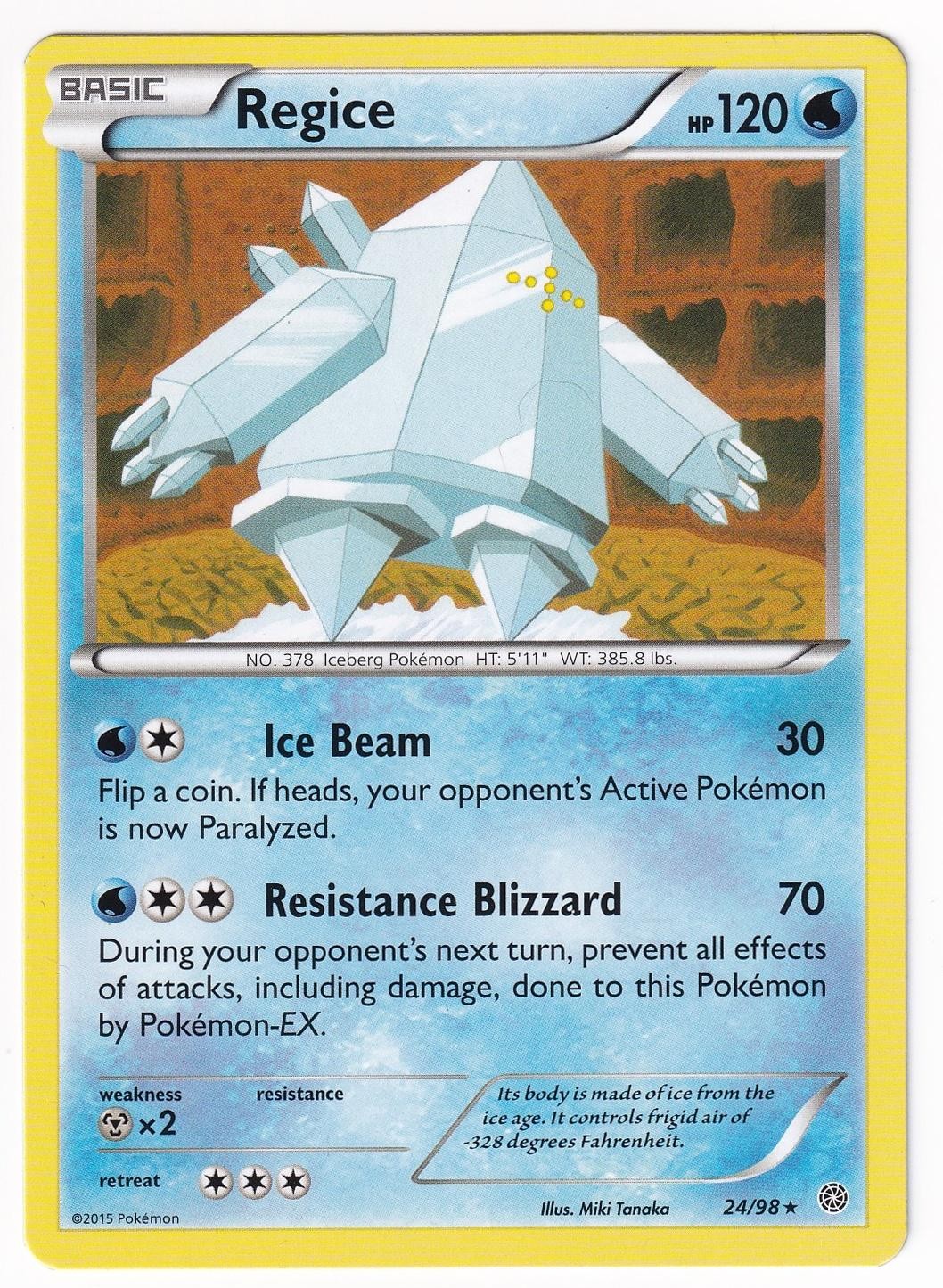 Pokemon TCG Regice 24/98 Rare Ancient Origins NM