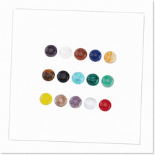 30 Pieces of 15 Styles Natural 16mm Cabochon Gemstones
