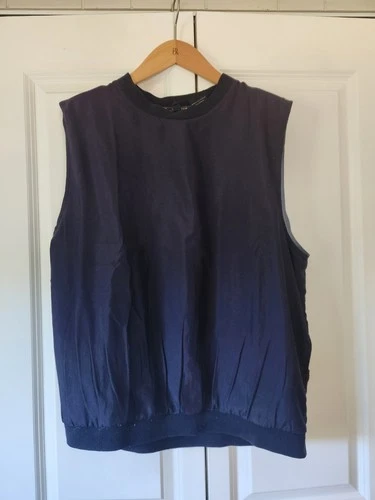 Sun Ice Vintage Navy Blue Sleeveless Pullover Vest L Made in Korea  image 4