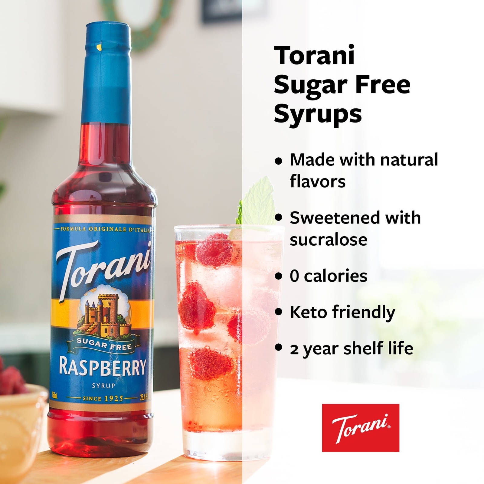 (4 pack) Torani Sugar Free Classic Caramel Syrup, 12.7 oz