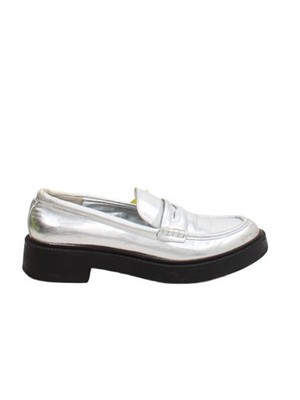 Zara Herren Festliche Schuhe UK 6 Silber 100% Kunstleder Brogue