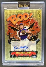 2025 Wild Card Haunted Hits BOO! Ethan Holliday Gold Vinyl Autograph Rookie #1/1