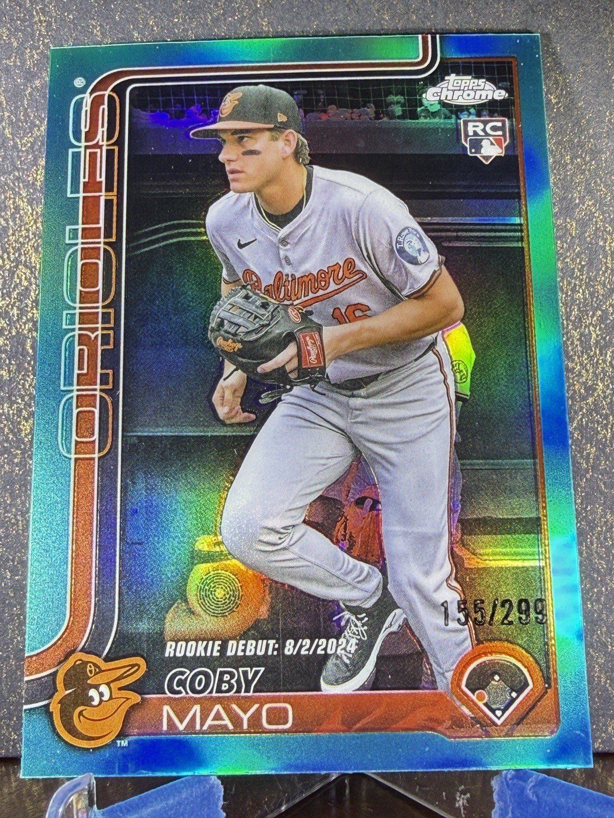 2025 Coby Mayo Topps Chrome Update Teal Refractor RC #USC94 155/299