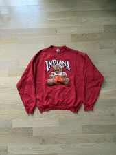 Vintage 90s Indiana Hoosiers Teddy Bear Crewneck Size L Made In USA
