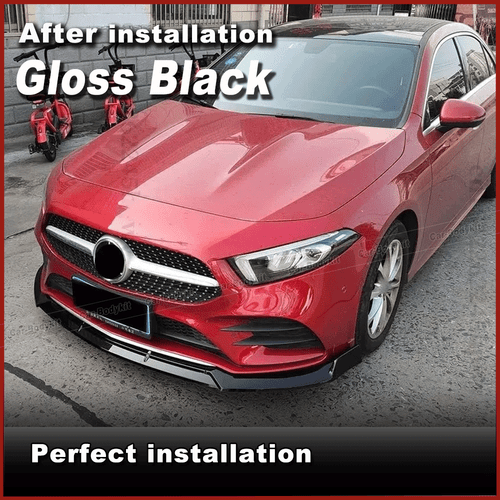 Gloss Black Frontlippe Frontspoiler Splitters für Mercedes W177 A220 A250 19-22 - Picture 3 of 13