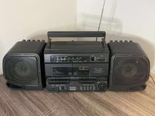 VINTAGE FISHER PH-W1000 AM/FM PORTABLE BOOMBOX STEREO DETACHABLE SPEAKERS
