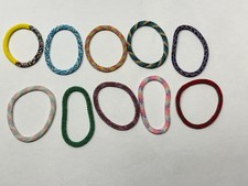 10x Glass Seed Bead Handmade Beaded Crochet Roll On Bracelet Nepal Jewelry Lot E