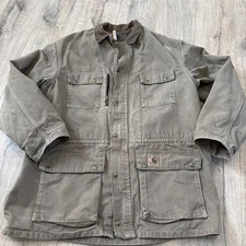 Vintage Carhartt  Blanket Lined Ranch Barn Coat Brown XL Tall Made In USA