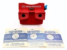 Vintage gaf 1970's Red, White, and Blue View-Master Viewer and Reels