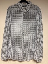 HERMES All-over pattern ladybug Logo Long Sleeve Shirt Tops Men Size 39 Genuine