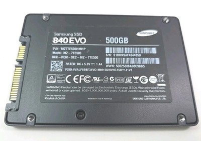 Samsung 840 EVO 500GB 2.5'' SATA SSD Solid State Drive