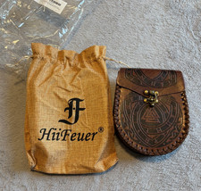 HiiFeuer Nordic Embossed Belt Bag, Retro Medieval Faux Einheitsgr  e, Triangles