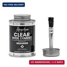 Angelus Clear Shoe Cement - 4 oz Professional-Strength Glue Quick Drying Contact