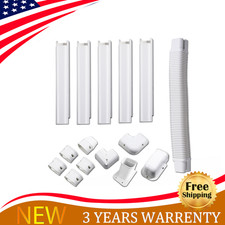 3" W 9.5 Ft Line Set Cover Kit for Mini Split Central Air Conditioner Decorative