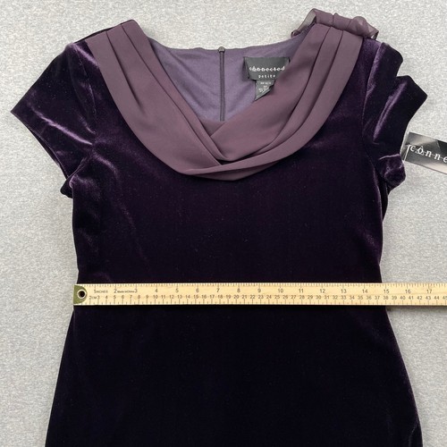 Vintage Velvet Long Maxi Formal Dress 8P Purple Draped Y2K 90s Whimsigoth Glam - Picture 5 of 22