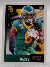 2020 SCORE JAMYCAL HASTY ROOKIE FOOTBALL CARD BAYLOR 49ERS NFL 383 panini. rookie card picture