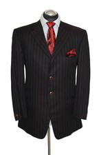 rar! VERSACE Anzug Gr. 52 SEIDE edler Glanz ROT SCHWARZ zart COUTURE ca. 5499 €