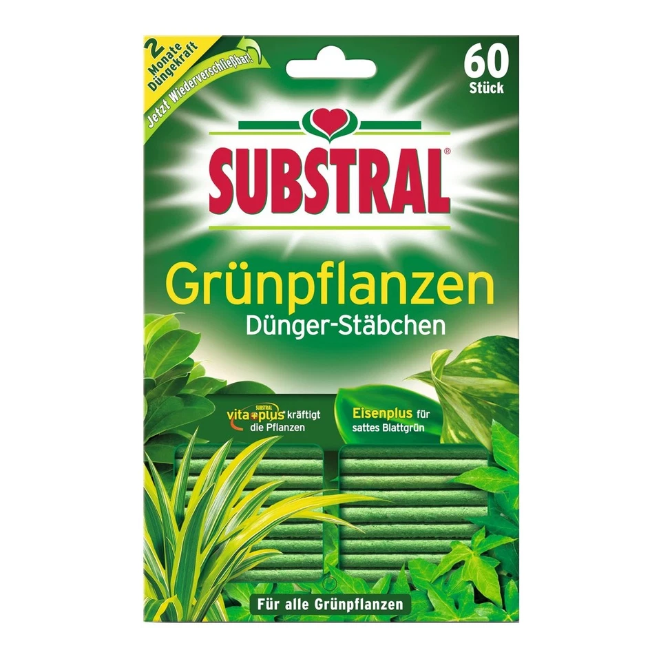 Substral Dünger-Stäbchen für Grünpflanzen 60 Stück - Sticks Düngesticks Pflanzen