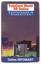 5m Telecard World '98 Konferenz & Expo: Dallas Texas (Rechte Karte) Telefonkarte