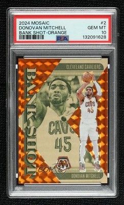 2024-25 Panini Mosaic Bank Shot Orange Prizm 14/49 Donovan Mitchell #2 11ng