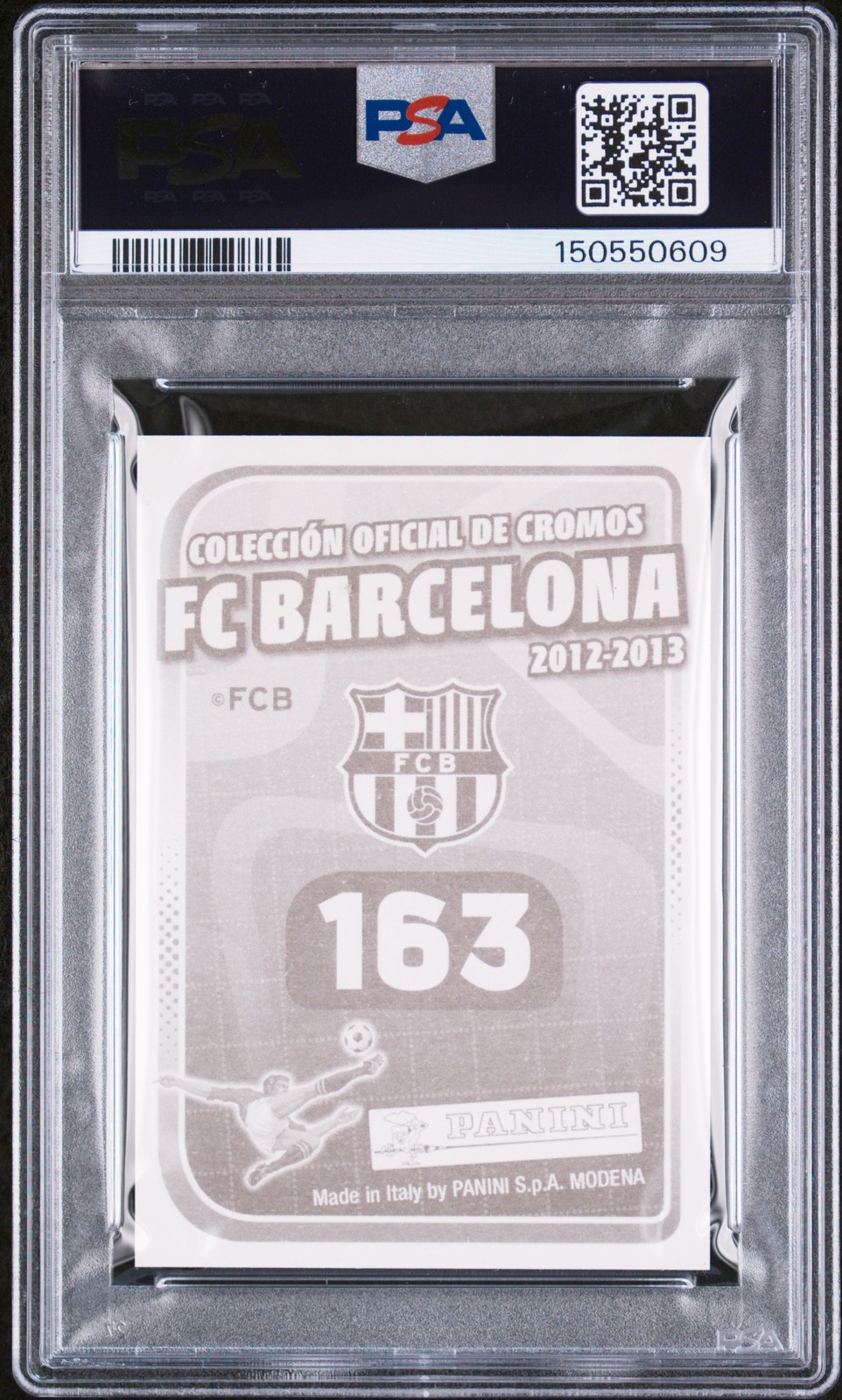 2012 PANINI FC BARCELONA #163 LIONEL MESSI PSA 9 view 2