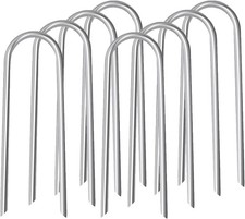 10inch Trampoline Stakes Heavy Duty Parts Wind U silver